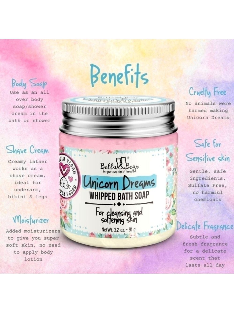 Unicorn Dreams Whipped Bath Soap